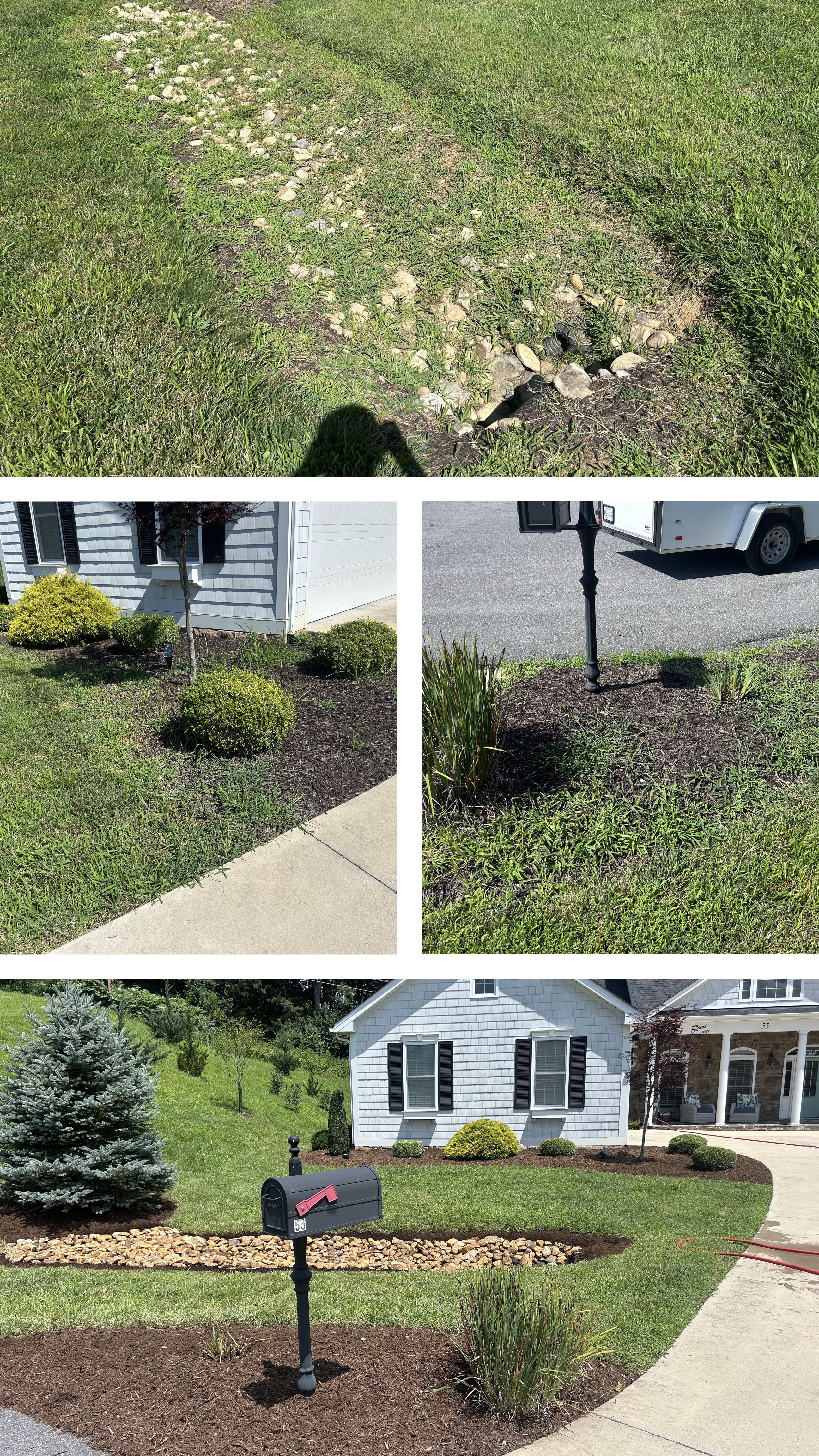 Mulching and bed work